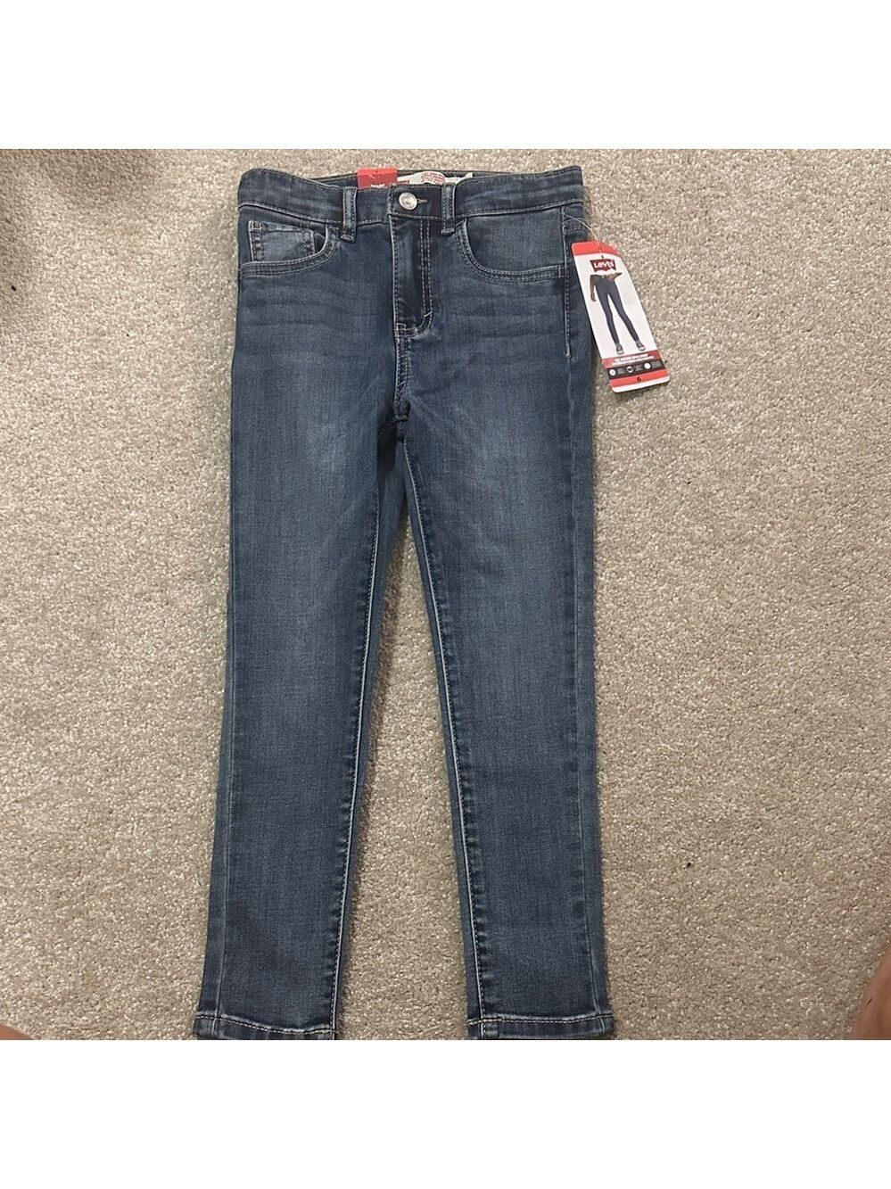 Levi's 720 High Rise Super Skinny Girls Jeggings Jeans with Adjustable Waist